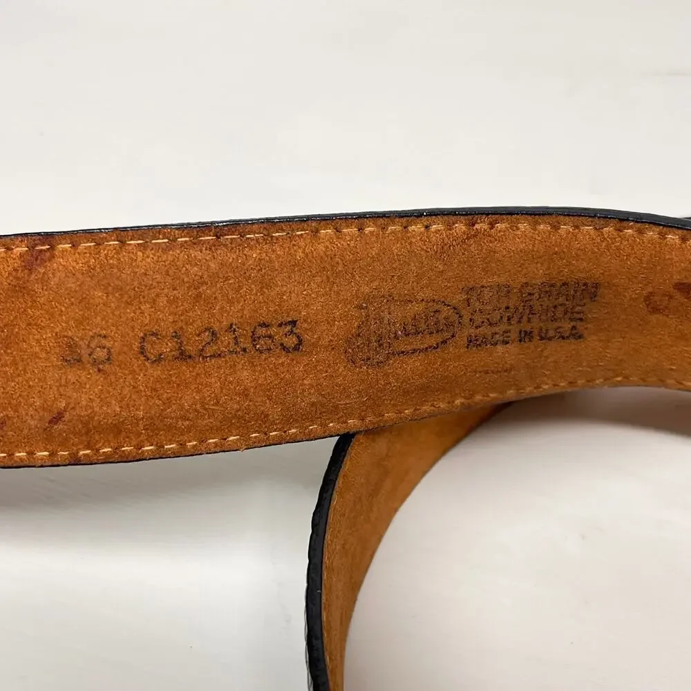 Justin Westernware Croc Embossed Top Grain Cow Hide Men's Belt Size 36